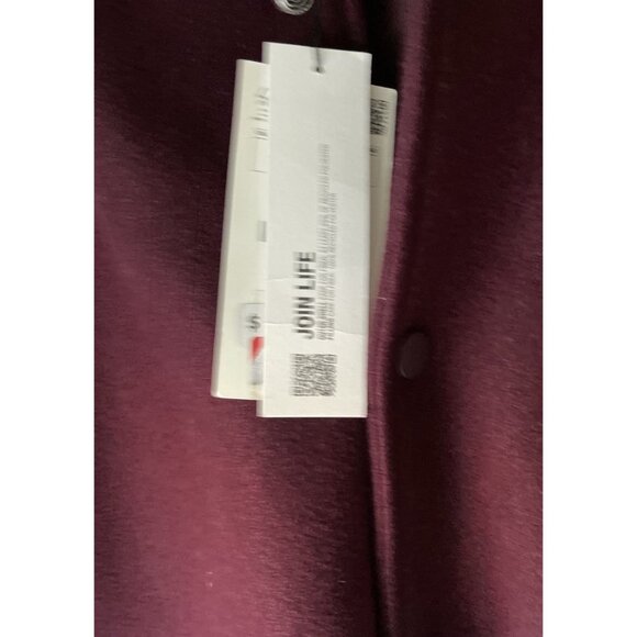 Zara Letterman Jacket Burgundy White Cream Wolf Men’s Jacket Sz Large NWT - Picture 8 of 16